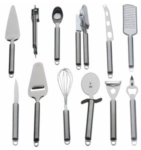 13pc Cooking Utensil Set Stainless Steel Kitchen Gadget Tool With Hanging Bar • NEW Valu2u