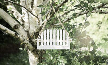 Load image into Gallery viewer, Wooden Hanging Garden Bench Bird Feeder Station White Seat • NEW valu2U • FREE DELIVERY