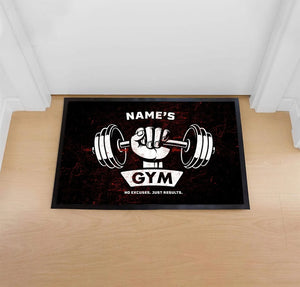 Personalised Gym Door Mat - Doormats for Gyms - Rubber Non Slip - ADD TEXT