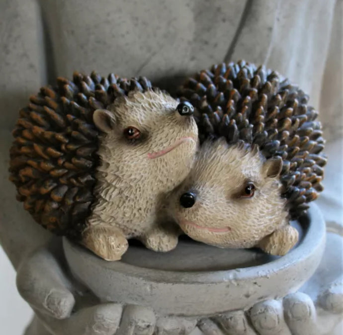 Baby Hedgehogs Garden Ornament