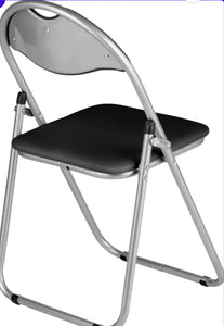 1 X Folding Chairs Padded Faux Leather Studying Dining Office Event Chair