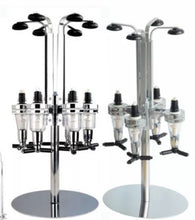 Load image into Gallery viewer, NEW 4 Bottle / 6 Bottle Rotary Stand Bar Butler Drinks Optic Dispenser Spirits Steel
