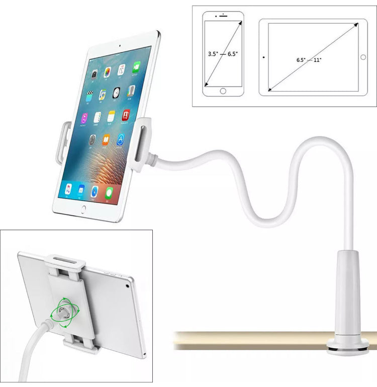Flexible Gooseneck Lazy Bed Clamp Stand Holder Mount For iPad Tablet