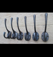 Load image into Gallery viewer, 6 x Cast Iron Coat Hooks Vintage Retro Style NEW