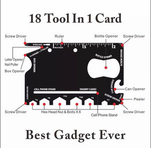 Novelty Gadget 18 Tools in your Wallet