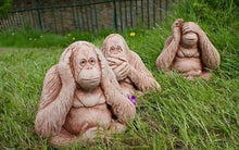Load image into Gallery viewer, 3 Wise Monkeys Garden Ornaments