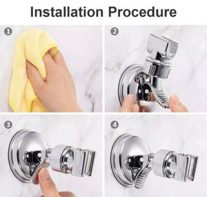 Adjustable Bracket Suction Shower Head Handset Holder Bathroom