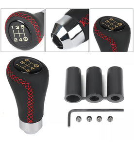 5 Speed Universal Knob Car Manual Leather Gear Stick Shift Knob Lever