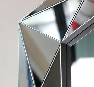 Bevelled Wall Mirror Modern Unique Jewel Cut