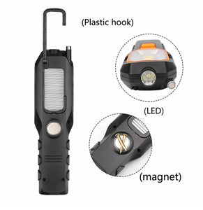 LED Work Light COB Car Garage Inspection Lamp Magnetic Torch USB Rechargeable