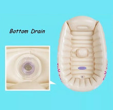 Load image into Gallery viewer, Inflatable Baby Bath Temperature Sensor Washing Travel Bath