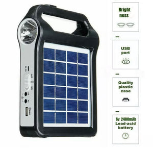 Solar Panel Power System Kit Generator With LED Light