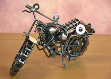 Load image into Gallery viewer, Hand Made Motocross Sculpture Motorbike Bronze Effect Nuts &amp; Bolts Scrambler Ornament Gift