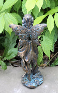 Large Bronze effect Garden Angel Statue Ornament