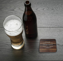 Load image into Gallery viewer, Personalised Beer Mats in Packs of 48 or 96 Add Your Text 7 Different Designs