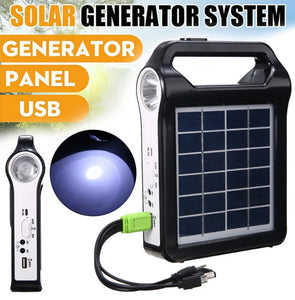 Solar Panel Power System Kit Generator With LED Light