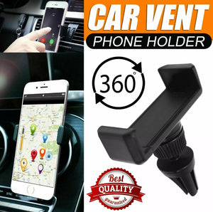 Universal Mobile Phone 360° Rotating In Car Air Vent Mount Holder Cradle Stand BRAND NEW