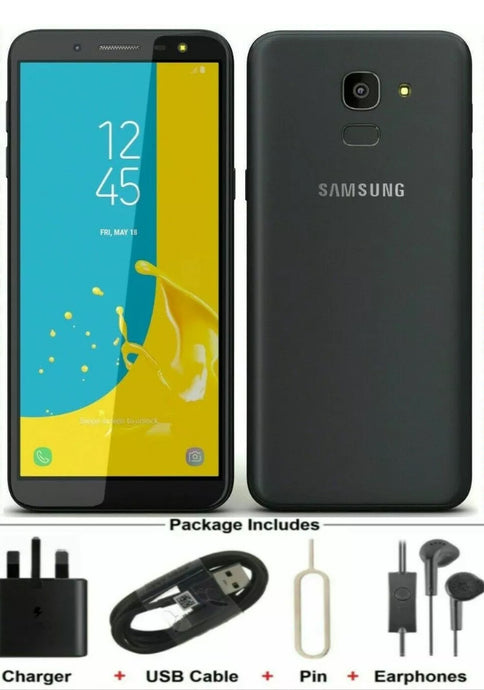 Samsung Galaxy J6 2018 (J600F) - 4G - Unlocked  Black • Pre-owned valu2U • FREE DELIVERY
