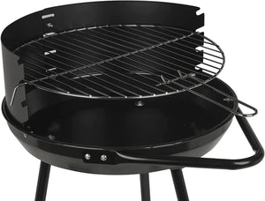 Portable Round Black Charcoal Barbeque BBQ Grill