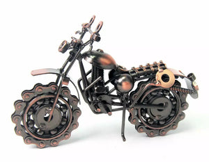 Hand Made Motocross Model Motorbike Bronze Effect Nuts & Bolts Ornament Gift