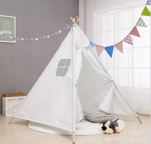 Kids Teepee Tent cotton Canvas Indian Wigwam