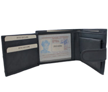 Load image into Gallery viewer, Designer Mens Wallet Leather RFID Protected Wallets Gift Black Or Tan ID Holder