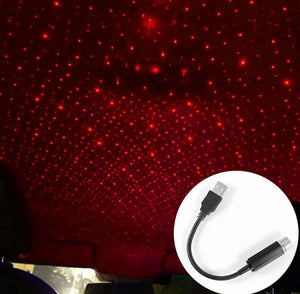 USB LED Car Roof Interior Atmosphere Red Star Night Light Lamp Projector Lights • NEW valu2U • FREE DELIVERY