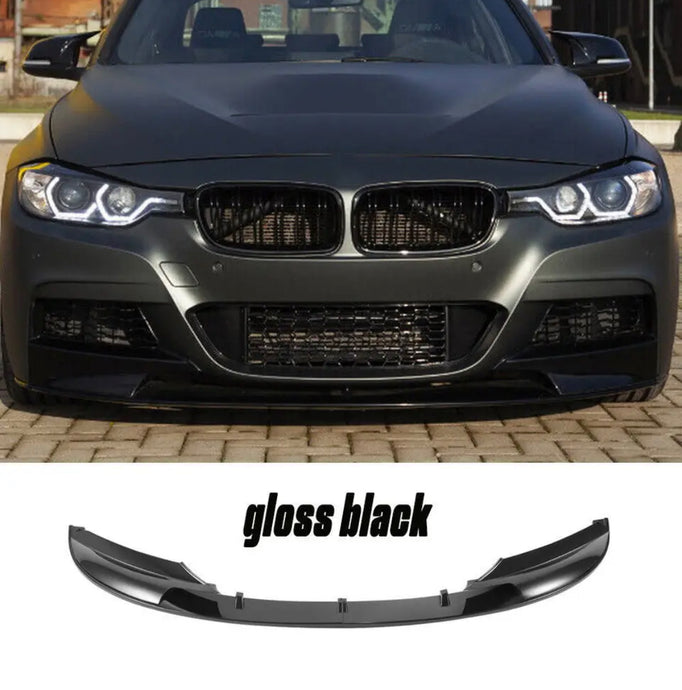 Front Lip Spoiler Splitter Gloss Black For BMW F30 F31 3 Series M Sport 2012-2018