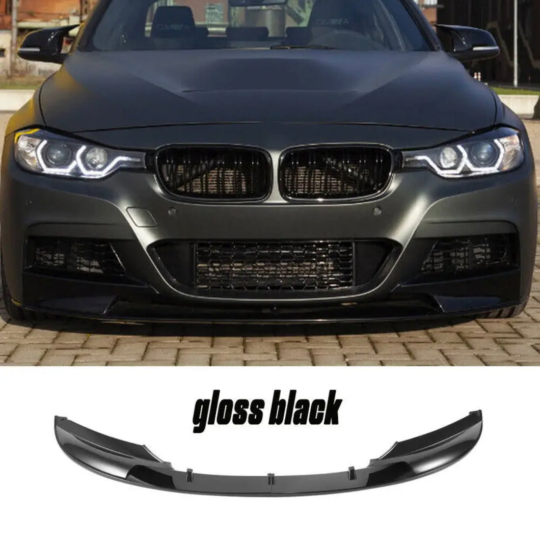 Front Lip Spoiler Splitter Gloss Black For BMW F30 F31 3Series M Sport 2012-2018