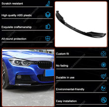 Load image into Gallery viewer, Front Lip Spoiler Splitter Gloss Black For BMW F30 F31 3Series M Sport 2012-2018