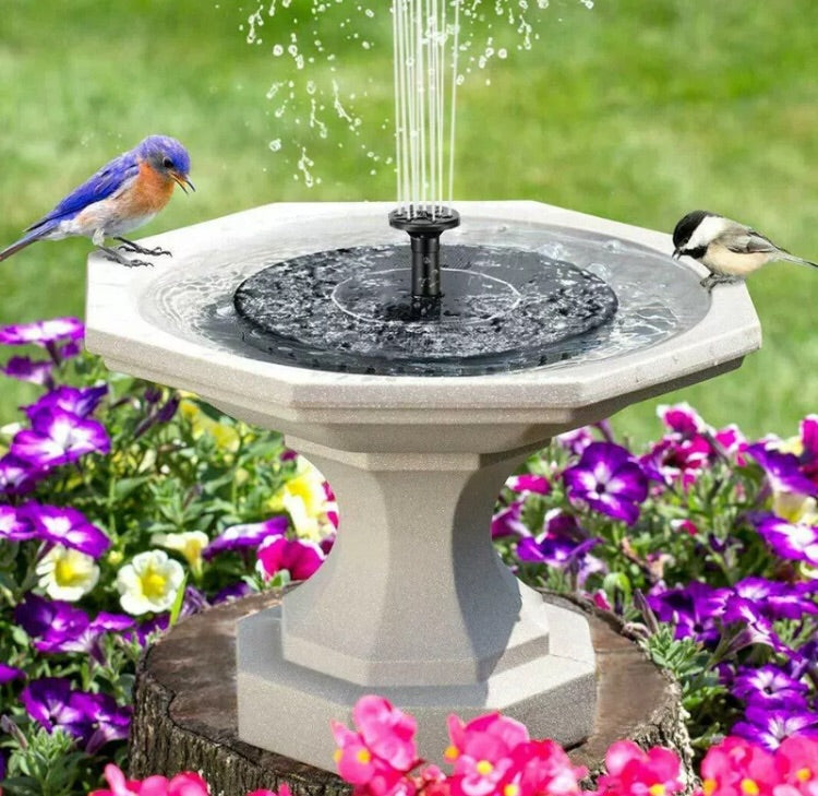 Solar Fountain Pump Water Powered Floating Birdbath Home Pool Garden • NEW valu2U • FREE DELIVERY