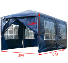Load image into Gallery viewer, 3x6 Metre Gazebo Marquee Waterproof Garden Party Shade Tent Large Outdoor Pavilion