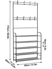 Load image into Gallery viewer, Clothes Rail Rack Metal Garment Shoe Storage Shelf Hook Hanging Display Stand • New Valu2u • Free Delivery