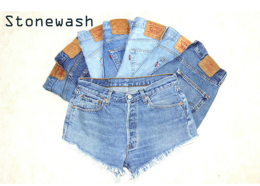 Vintage Womens Levis Denim High Waisted Shorts Jeans Hotpants All Sizes Cut Offs
