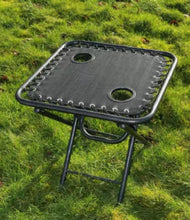Load image into Gallery viewer, OUTDOOR PORTABLE FOLDING TEXTOLINE TABLE WITH BUILT IN DRINKS HOLDER