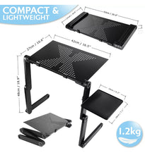 Load image into Gallery viewer, Folding Laptop Stand Riser Tray Table Desk Adjustable