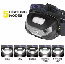 Load image into Gallery viewer, Super Bright Sensor Head Torch LED Rechargeable Headlamp Waterproof Flash Light