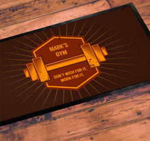 Load image into Gallery viewer, Personalised Gym Door Mat - Doormats for Gyms - Rubber Non Slip - ADD TEXT