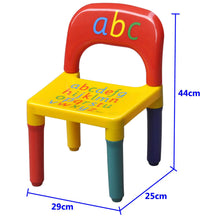 Load image into Gallery viewer, Kids Table and Chair Set ABC Alphabet Childrens Plastic
