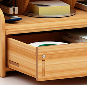 Wooden Desk Organiser with Drawer Pen Pencil Holder Storage