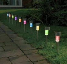 Load image into Gallery viewer, 10 x Solar Powered Colour Changing Garden Lights