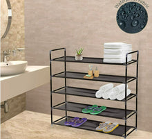 Load image into Gallery viewer, 5 Tier Shoe Rack Extendable &amp; Stackable