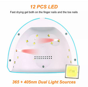 LED UV Nail Polish Dryer Lamp Gel Acrylic Curing Light Spa Tool