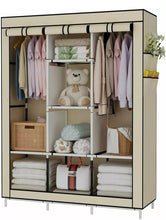 Load image into Gallery viewer, Wardrobe with 6 Storage Shelves, 2 Hanging Sections