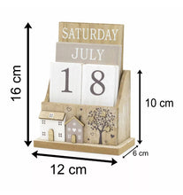 Load image into Gallery viewer, Shabby Chic Wooden Perpetual Desk Calendar  • New Valu2u • Free Delivery