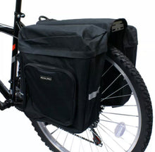 Load image into Gallery viewer, PEDALPRO BICYCLE BIKE CYCLE BLACK TWIN/DOUBLE STRONG REAR PANNIER BAG