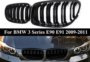 Gloss Black Kidney Grill Twin Bar For BMW 3 Series 09-11 e90 e91  • New Valu2u • Free Delivery