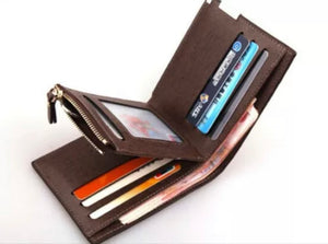 Mens Luxury Leather Soft Wallet Credit Card Holder Purse Black Brown With Zip