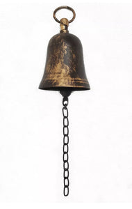 Garden Bell Wind Ornament Rustic Size approx 10cm Bell, 27cm inc Chain • NEW valu2U • FREE DELIVERY