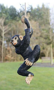 Hanging Monkey Garden Ornament on a Rope